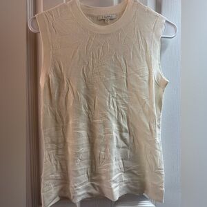 Z supply sleeveless Textured Knit Top in Cream